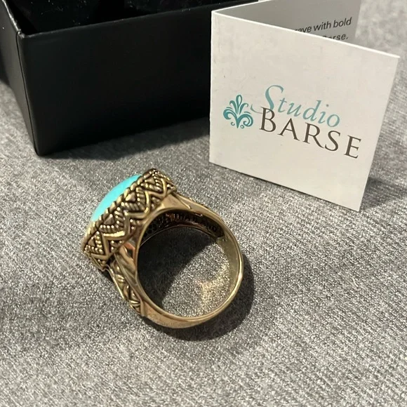 Turquoise Studio Barse Ring-10.5 - Picture 2 of 14